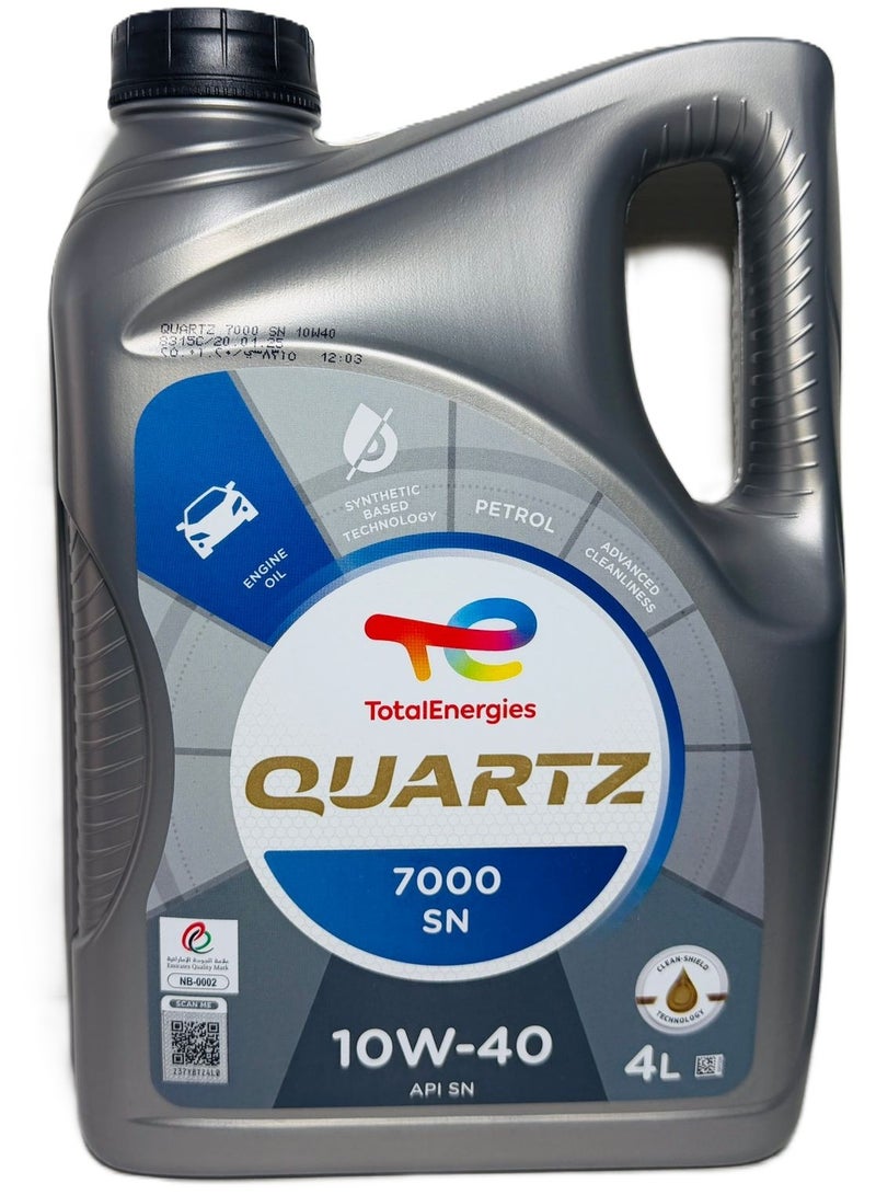 Total Energies 10W-40 Synthetic Technology Quartz 7000 Engine Oil - Image 1